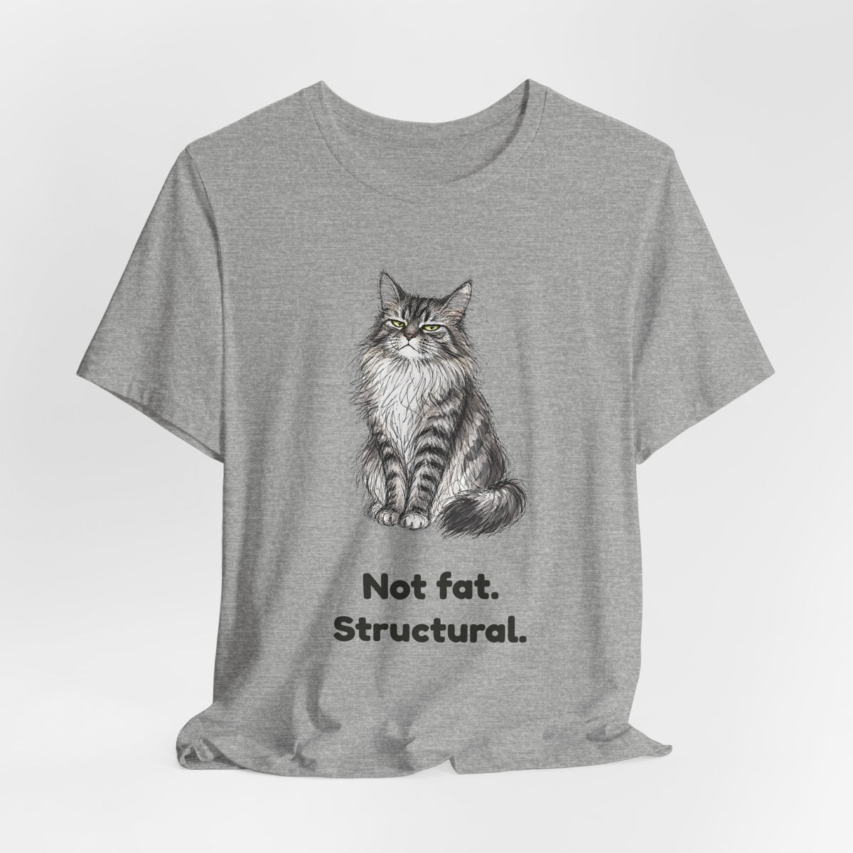 Not Fat. Structural. — Funny Maine Coon Cat T-Shirt