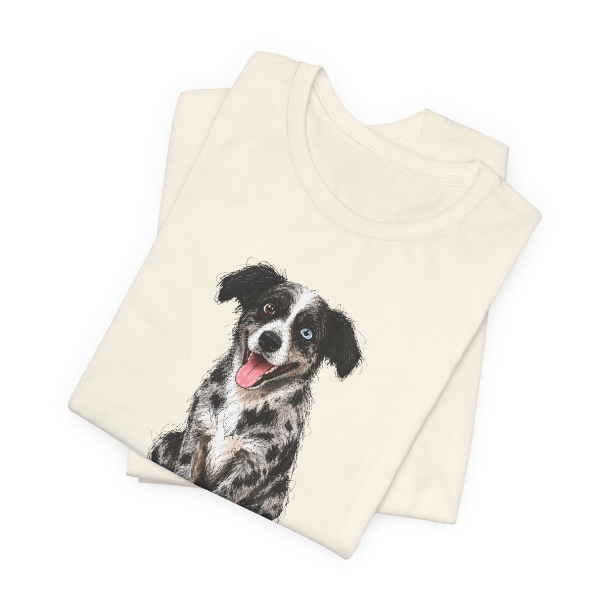 One Blue Eye. Two Braincells. — Funny Heterochromia Dog T-Shirt