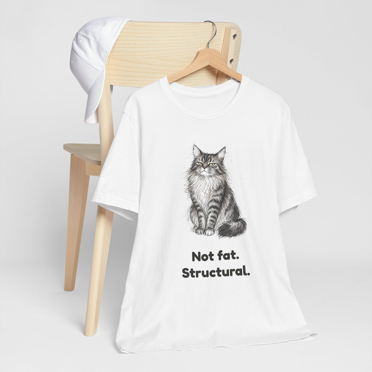 Not Fat. Structural. — Funny Maine Coon Cat T-Shirt