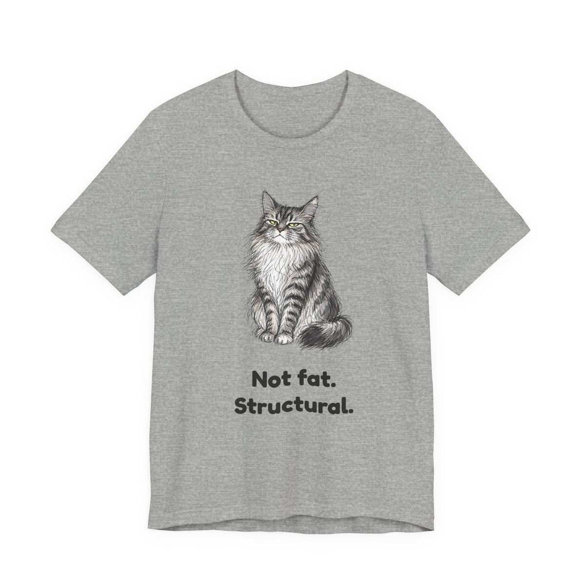 Not Fat. Structural. — Funny Maine Coon Cat T-Shirt