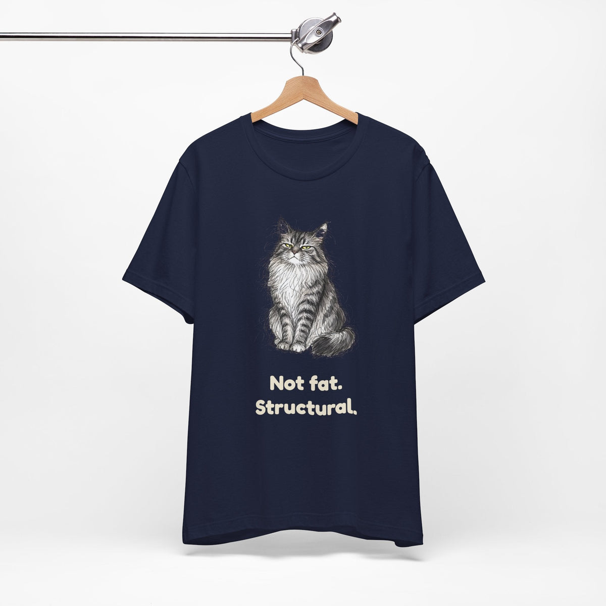 Not Fat. Structural. — Funny Maine Coon Cat T-Shirt