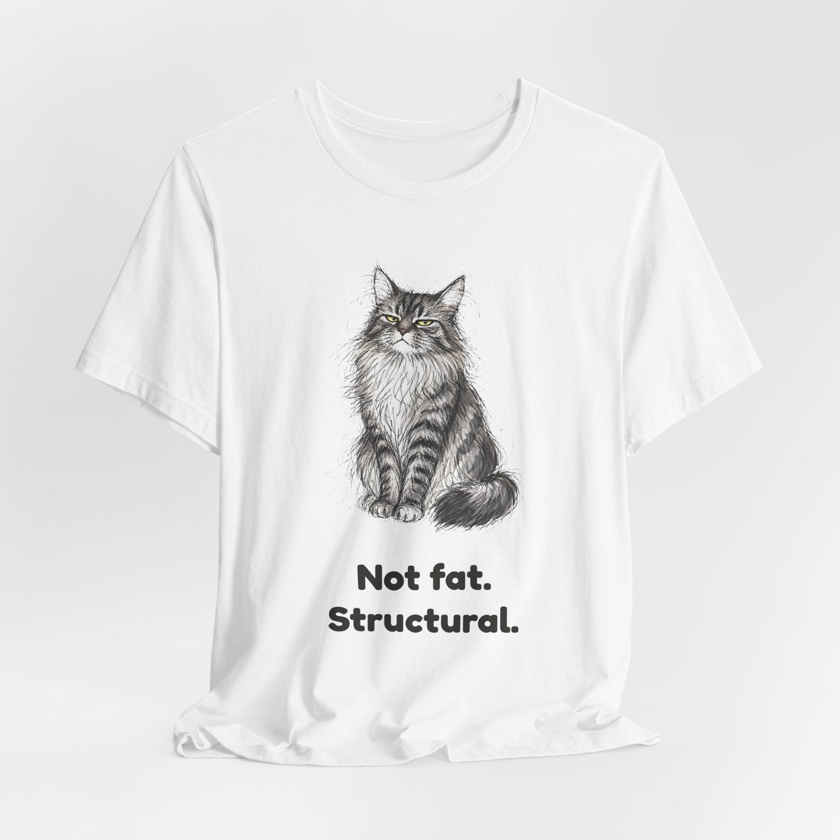Not Fat. Structural. — Funny Maine Coon Cat T-Shirt