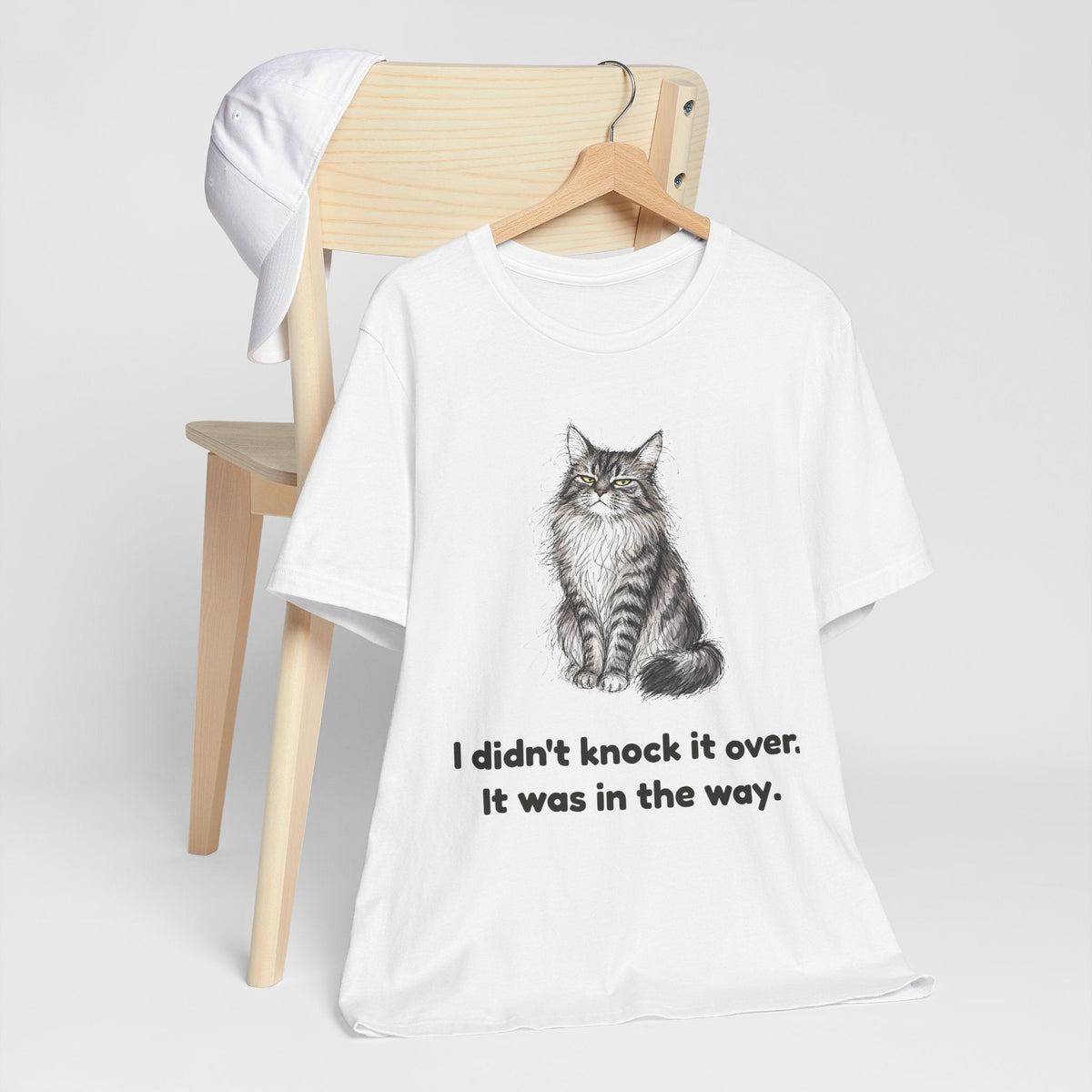 I Didn't Knock It Over. It Was in the Way. — Funny Maine Coon Cat T-Shirt