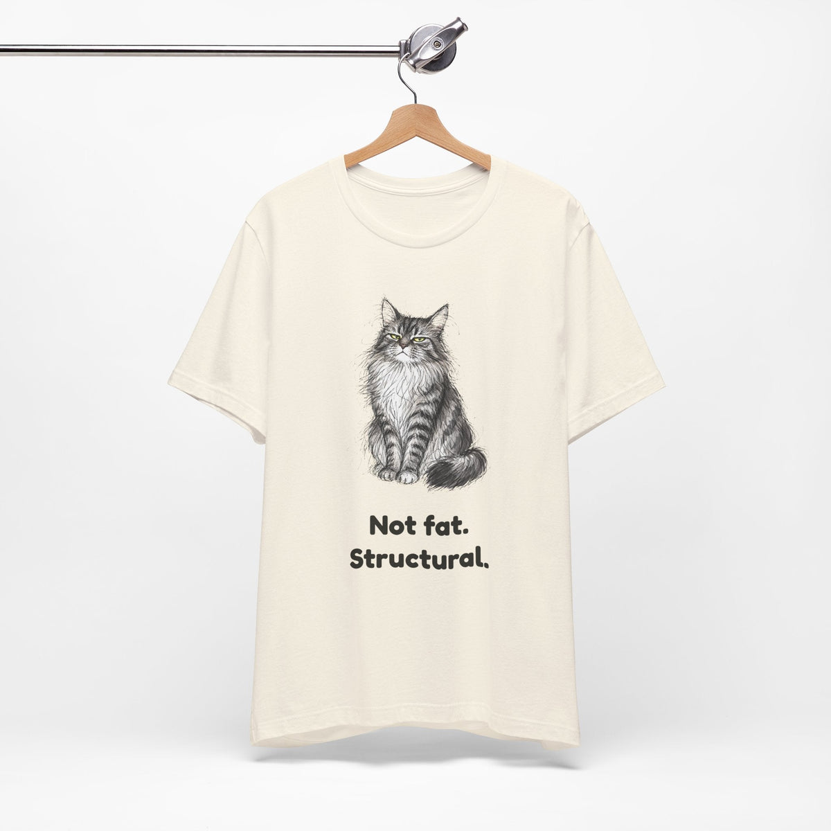 Not Fat. Structural. — Funny Maine Coon Cat T-Shirt