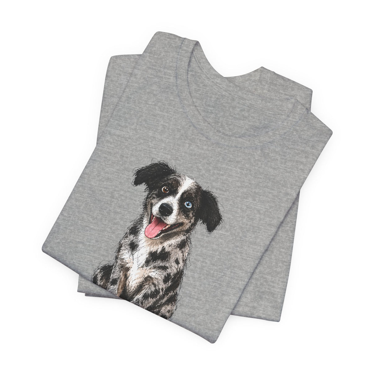 One Blue Eye. Two Braincells. — Funny Heterochromia Dog T-Shirt