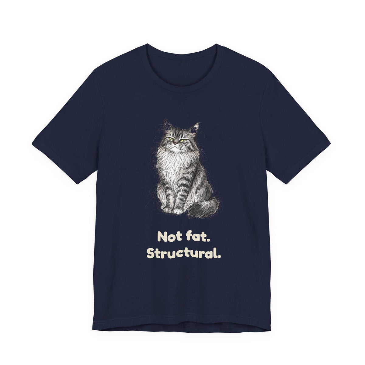 Not Fat. Structural. — Funny Maine Coon Cat T-Shirt