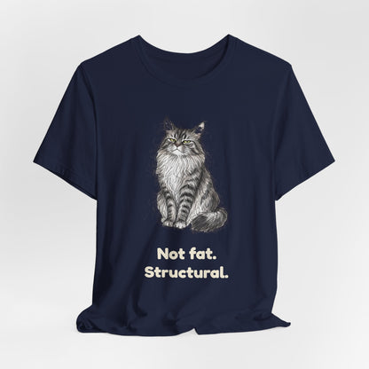 Not Fat. Structural. — Funny Maine Coon Cat T-Shirt