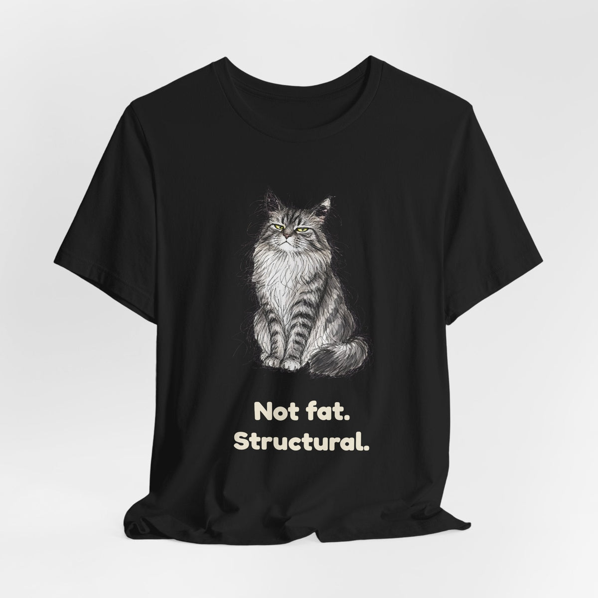Not Fat. Structural. — Funny Maine Coon Cat T-Shirt