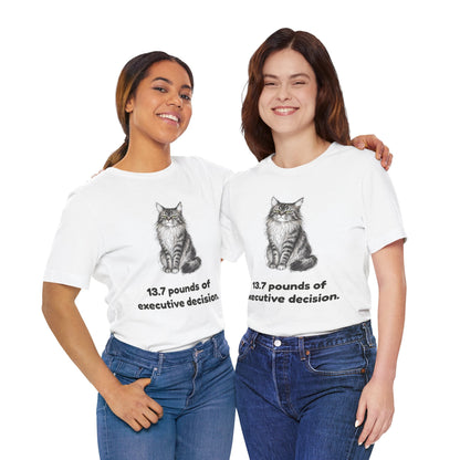 13.7 Pounds of Executive Decision — Funny Maine Coon T-Shirt