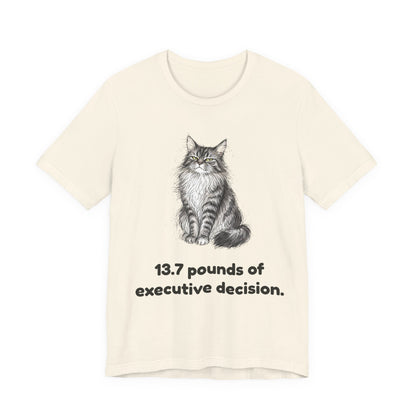 13.7 Pounds of Executive Decision — Funny Maine Coon T-Shirt