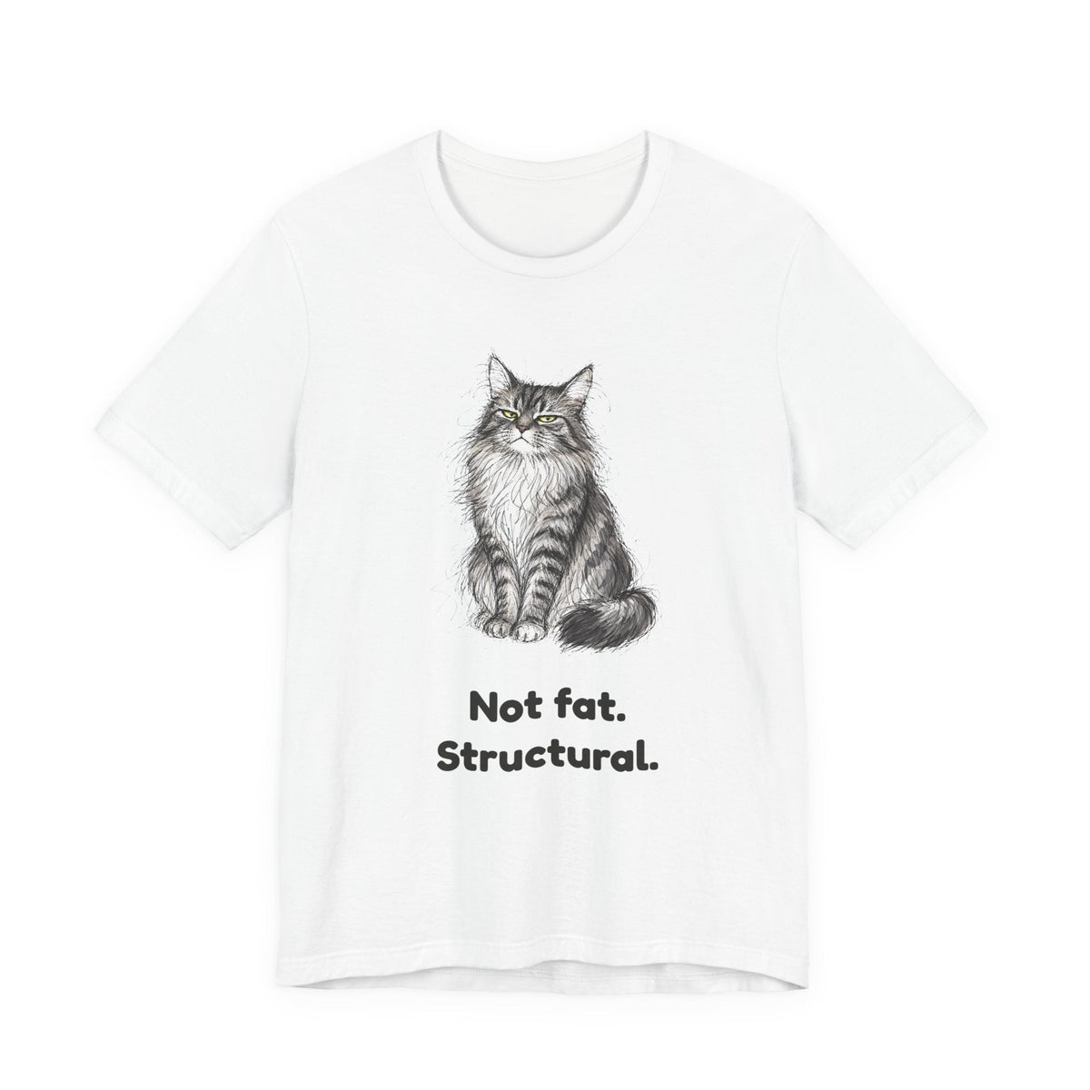 Not Fat. Structural. — Funny Maine Coon Cat T-Shirt