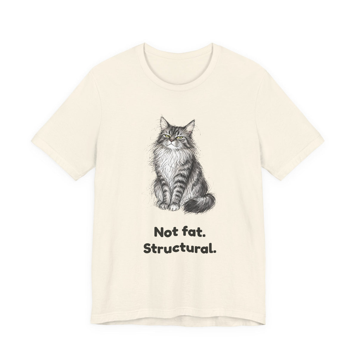 Not Fat. Structural. — Funny Maine Coon Cat T-Shirt