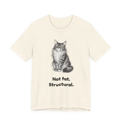 Not Fat. Structural. — Funny Maine Coon Cat T-Shirt