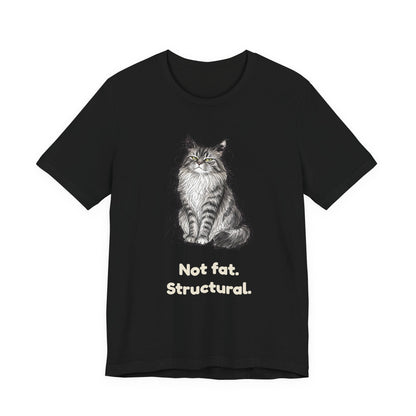 Not Fat. Structural. — Funny Maine Coon Cat T-Shirt