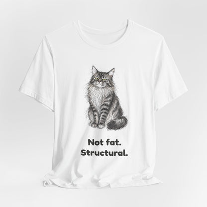 Not Fat. Structural. — Funny Maine Coon Cat T-Shirt