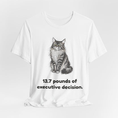 13.7 Pounds of Executive Decision — Funny Maine Coon T-Shirt