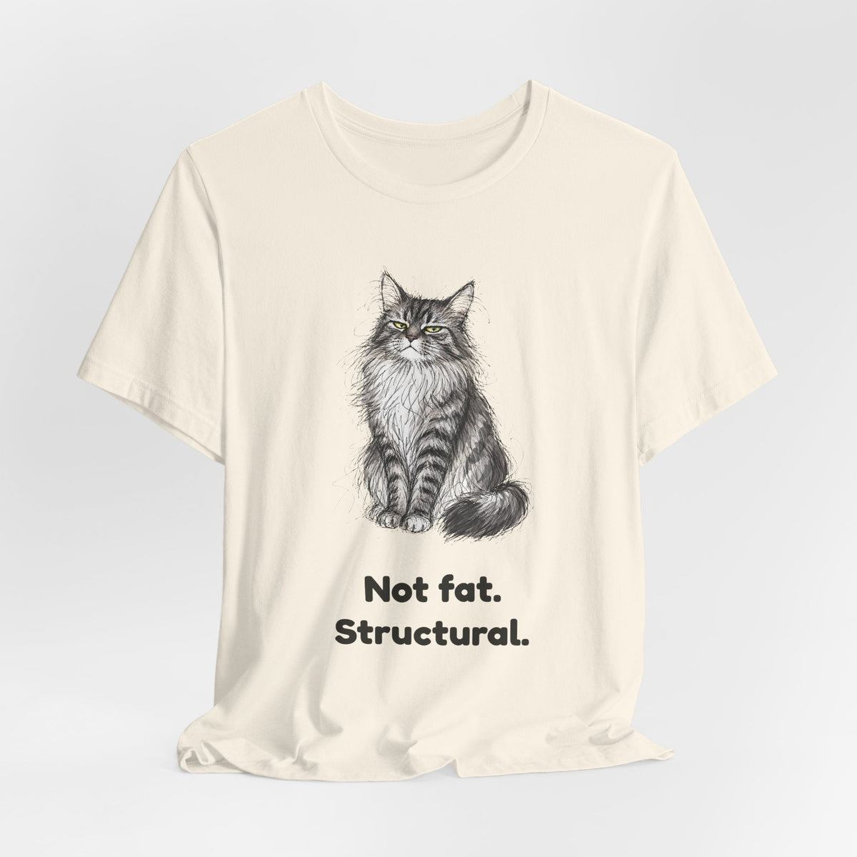 Not Fat. Structural. — Funny Maine Coon Cat T-Shirt