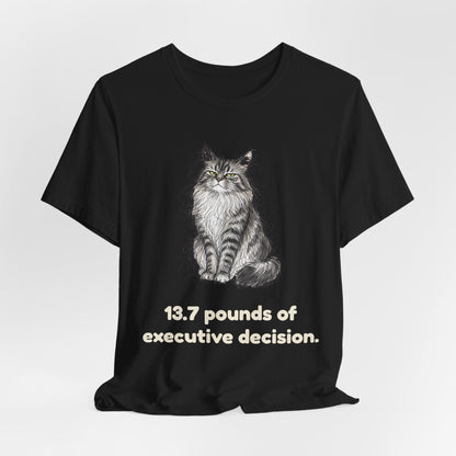 13.7 Pounds of Executive Decision — Funny Maine Coon T-Shirt