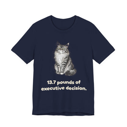 13.7 Pounds of Executive Decision — Funny Maine Coon T-Shirt