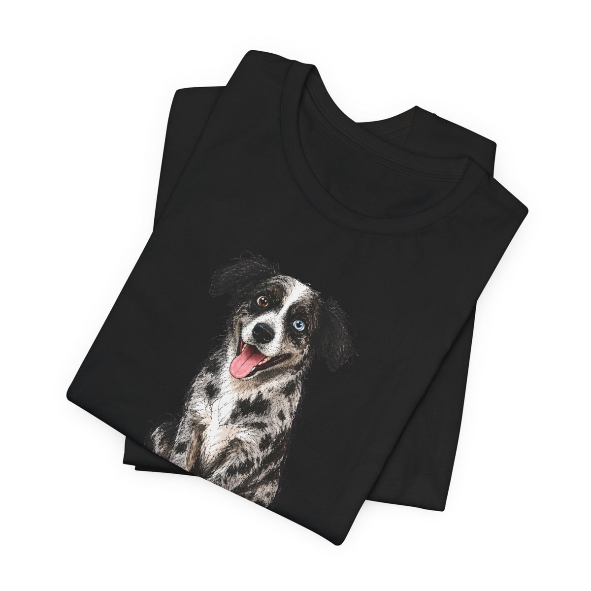 One Blue Eye. Two Braincells. — Funny Heterochromia Dog T-Shirt