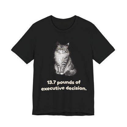 13.7 Pounds of Executive Decision — Funny Maine Coon T-Shirt