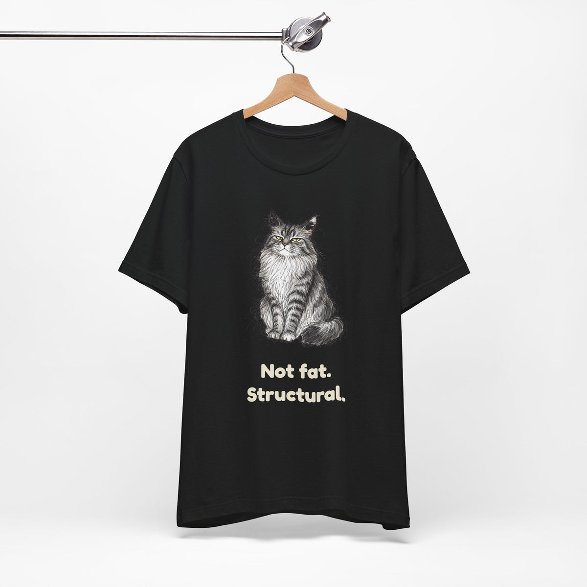 Not Fat. Structural. — Funny Maine Coon Cat T-Shirt