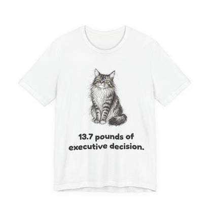 13.7 Pounds of Executive Decision — Funny Maine Coon T-Shirt